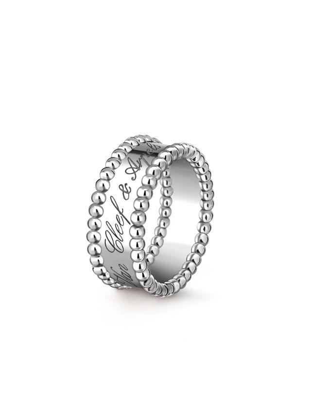 Perlée signature ring in 18K white gold, SGD 4300 (approximately P186,355.55), VAN CLEEF & AREPLS, vancleefarpels.com